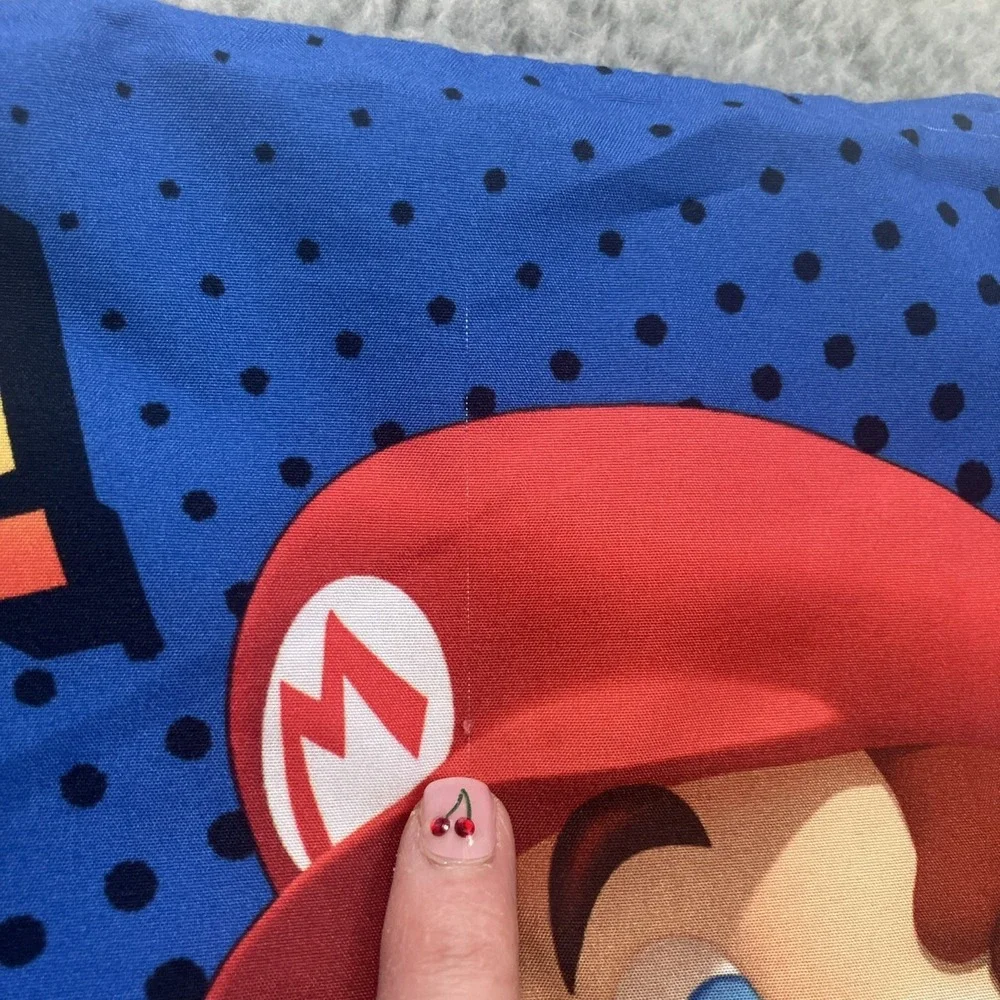 Nintendo Pillowcase‎ Mario Kart Wii Luigi Eat My Dust 2011 Kidcore Gamer Bedroom